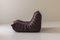 Togo One Seater in Burgundy Leather by M. Ducaroy for Ligne Roset, 1980s 11