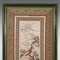 Tall Vintage Art Deco Embroidered Panel with Oriental Silk Cotton Needlepoint Scene, 1930s, Image 4