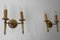 Vintage Wall Lights in Brass, Set of 2 5