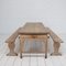 Large Table and Benches, 1890, Set of 3 12