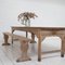 Large Table and Benches, 1890, Set of 3 8