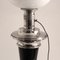 Französische Art Deco Tischlampe aus schwarzem Holz & vernickeltem Metall von Mazda, 1920er 4