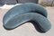 Italian Bomerang Sofa Cesare Lacca in Blue Velvet attributed to Cesare Lacca, 1950s 6