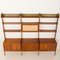 Freestanding 3-Bay Wall Unit with Bar Cabinet in Teak by John Texmon for Ergo, Norway, 1960s, Image 8
