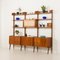 Freestanding 3-Bay Wall Unit with Bar Cabinet in Teak by John Texmon for Ergo, Norway, 1960s, Image 3