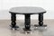 Mesa de comedor brutalista inglesa de olmo ebonizado, años 60, Imagen 5