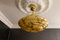 Art Deco Marbled Amber and Brown Glass and Brass Pendant Light, Germany, 1930s 6