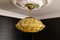Art Deco Marbled Amber and Brown Glass and Brass Pendant Light, Germany, 1930s 12
