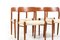 Sillas de comedor danesas vintage de Niels Otto Møller, años 60. Juego de 4, Imagen 4