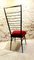 Large Wrought Iron & Brass Chair, 1950s 3