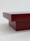 Mesa de centro italiana Mid-Century en rojo con tablero de vidrio, Imagen 8