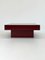 Mesa de centro italiana Mid-Century en rojo con tablero de vidrio, Imagen 3