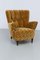 Dänischer Art Deco Sessel aus goldgelbem Samt, 1940er 14