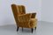 Dänischer Art Deco Sessel aus goldgelbem Samt, 1940er 6