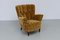 Dänischer Art Deco Sessel aus goldgelbem Samt, 1940er 2