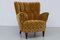 Dänischer Art Deco Sessel aus goldgelbem Samt, 1940er 1