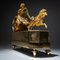 Empire Kaminuhr mit Putto in Chariot von Thiery À Paris 6