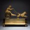 Empire Kaminuhr mit Putto in Chariot von Thiery À Paris 3