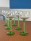 Alsatian White Wine Glasses with Green Twisted Stem, Set of 6 1