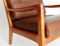 Mid-Century Teak Senator Polsterstuhl mit Hoher Rückenlehne von Ole Wanscher für Poul Jeppesen 4