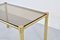 Couchtisch aus Messing & Rauchglas, 1960er 2