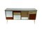 Four-Door Sideboard in Multicolored Glass, 1980s 1