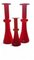 Carnaby Vase Set in Red Art Glass by Per Lütken for Holmegaard, 1960s, Set of 3 4