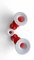 Carnaby Vase Set in Red Art Glass by Per Lütken for Holmegaard, 1960s, Set of 3 5
