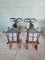Wrought Iron Corner Lanterns, Set of 2, Image 1