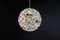 Mid-Century Modern Floral Glass and Brass Pendant, Germany, 1960s, Image 3