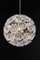 Mid-Century Modern Floral Glass and Brass Pendant, Germany, 1960s, Image 5