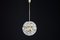 Mid-Century Modern Floral Glass and Brass Pendant, Germany, 1960s, Image 12