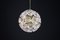 Mid-Century Modern Floral Glass and Brass Pendant, Germany, 1960s, Image 4