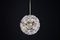 Mid-Century Modern Floral Glass and Brass Pendant, Germany, 1960s, Image 6