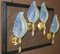 Brass and Venetian Crystal Appliques from Barovier & Toso, 1980s, Set of 2 6