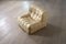 Kashima Lounge Chair in Cream Leather by Michel Ducaroy for Ligne Roset, 1970s 2
