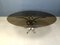 Vintage Oval Smoked Glass and Brass Dining Table, 1970s 2