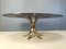 Vintage Oval Smoked Glass and Brass Dining Table, 1970s 6