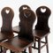 Vintage Dutch Oak Mountain Chairs, 1950s, Set of 4 5