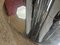 Vintage Tisch aus Metall mit runder Glasplatte, 1970er 19
