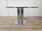 Table Vintage en Métal avec Plateau Rond en Verre, 1970s 12