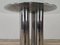 Table Vintage en Métal avec Plateau Rond en Verre, 1970s 14