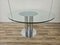 Vintage Metal Table with Round Glass Top, 1970s 1