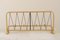 Gold Aluminum Wall Coat Rack with Top Tray and Bottom Hooks, 1950s 1