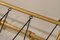 Gold Aluminum Wall Coat Rack with Top Tray and Bottom Hooks, 1950s 5