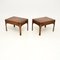 Vintage Georgian Style Yew Wood Side Tables, 1950, Set of 2, Image 4