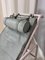 Set of Lounger with Ottoman Model Genni in Gray Genuine Leather by Gabriele Mucchi for Zanotta, Image 9