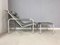 Set of Lounger with Ottoman Model Genni in Gray Genuine Leather by Gabriele Mucchi for Zanotta, Image 1