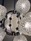 Sputnik Ball Chandelier White Chrome 9