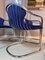 Blue Chrome Cantilever Chair by Gastone Rinaldi for Alma 3